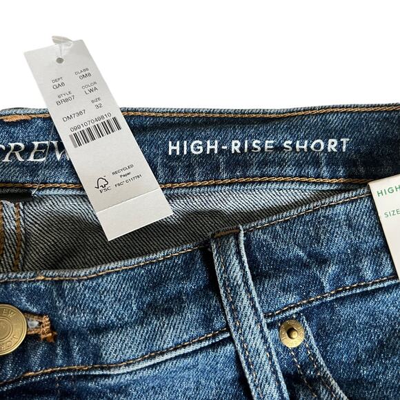 J. Crew High Rise A-line Denim Shorts in ancient laurel wash Size 32 - Picture 4 of 13